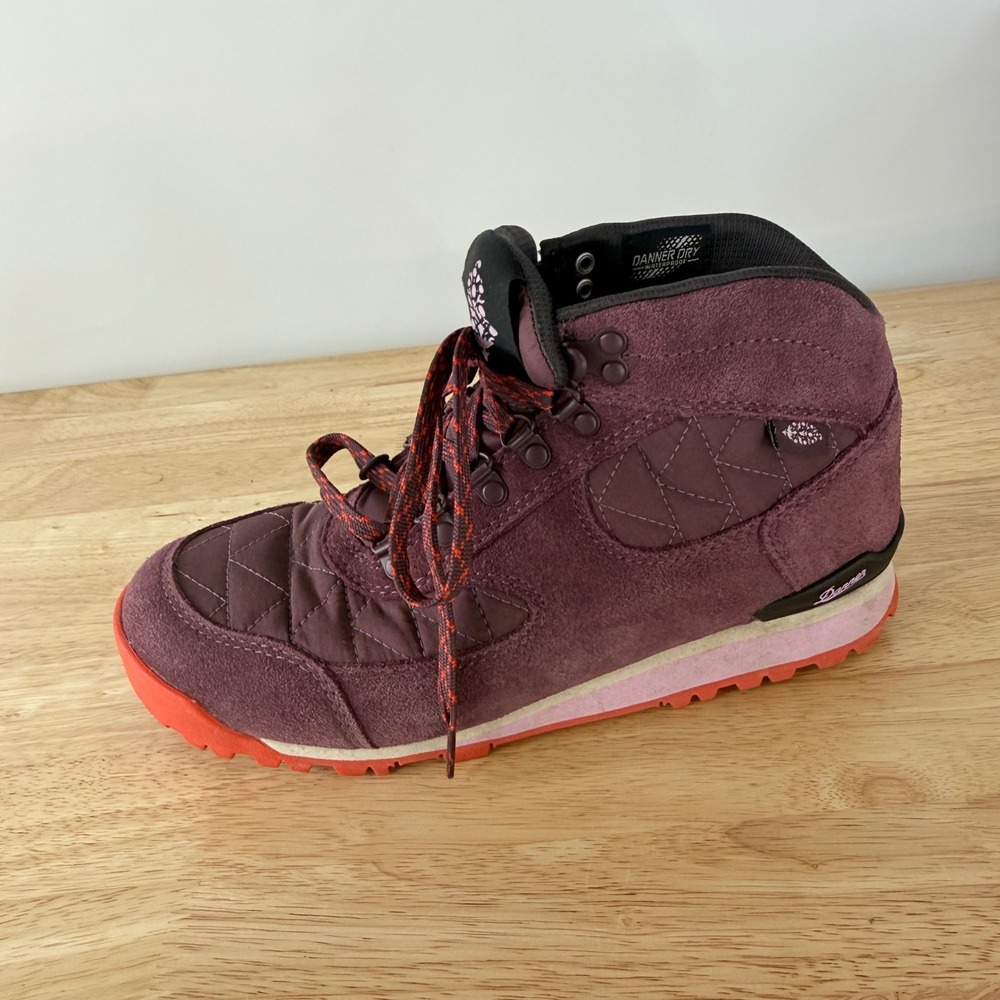 Danner X FP Movement Jag Quilt Hiking Boots Women 8 Fig Jam Purple Red Suede